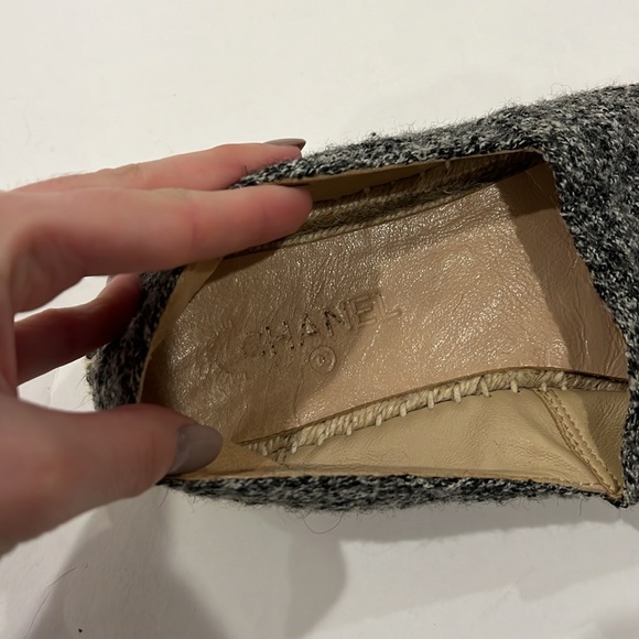 Chanel Espadrille 38 Woven Felt CC Runway Rare Flats CC-0322N-0082 - Picture 4 of 7